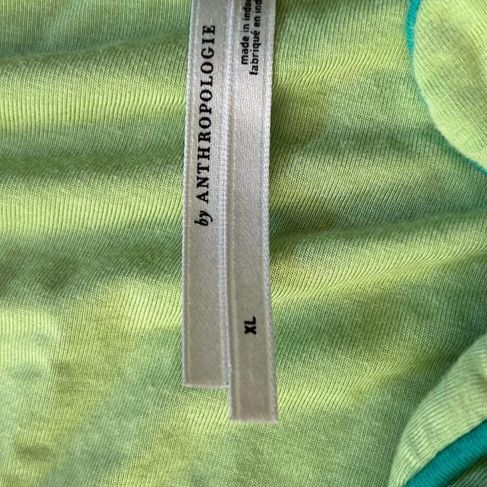 Anthropologie Lime Briar Piped Pajama Shirt and Pants - SZ XL - Picture 5 of 6
